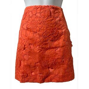 NWOT J. Crew Coral Lace Mini Skirt, Size 10